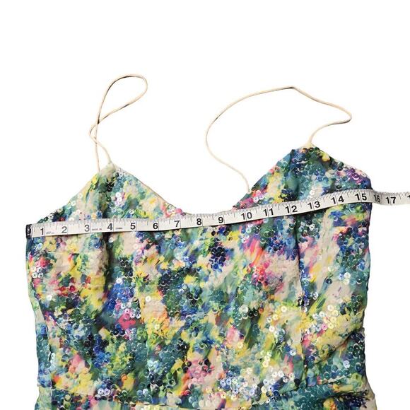 Tracy Reese Secret Garden Sequin Green Dress - Picture 5 of 9